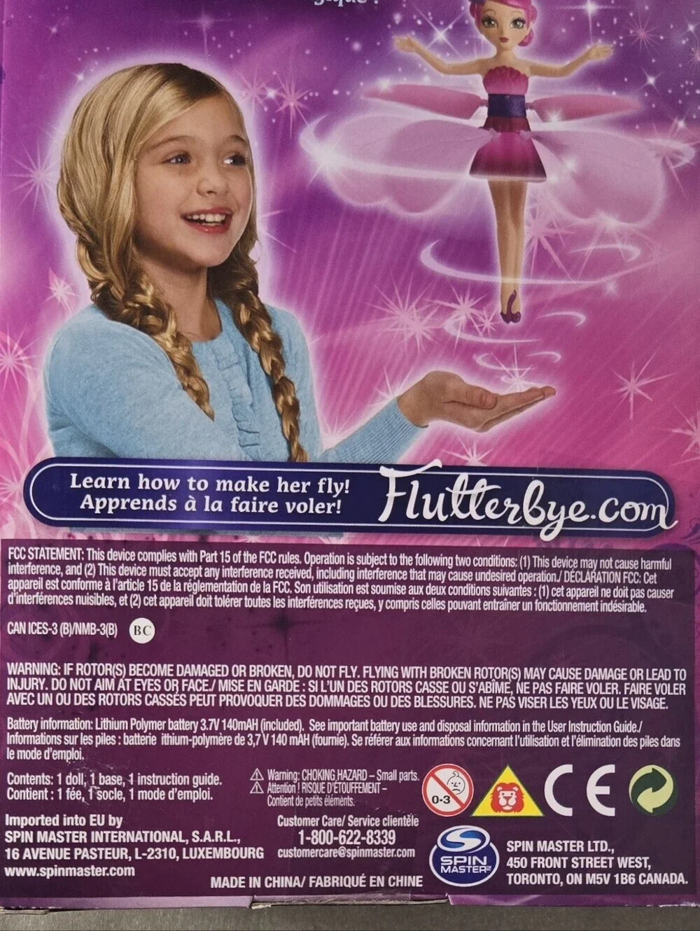 Flutterbye Flying Fairy Doll NIB Interactive Hover Fairy Spin Master